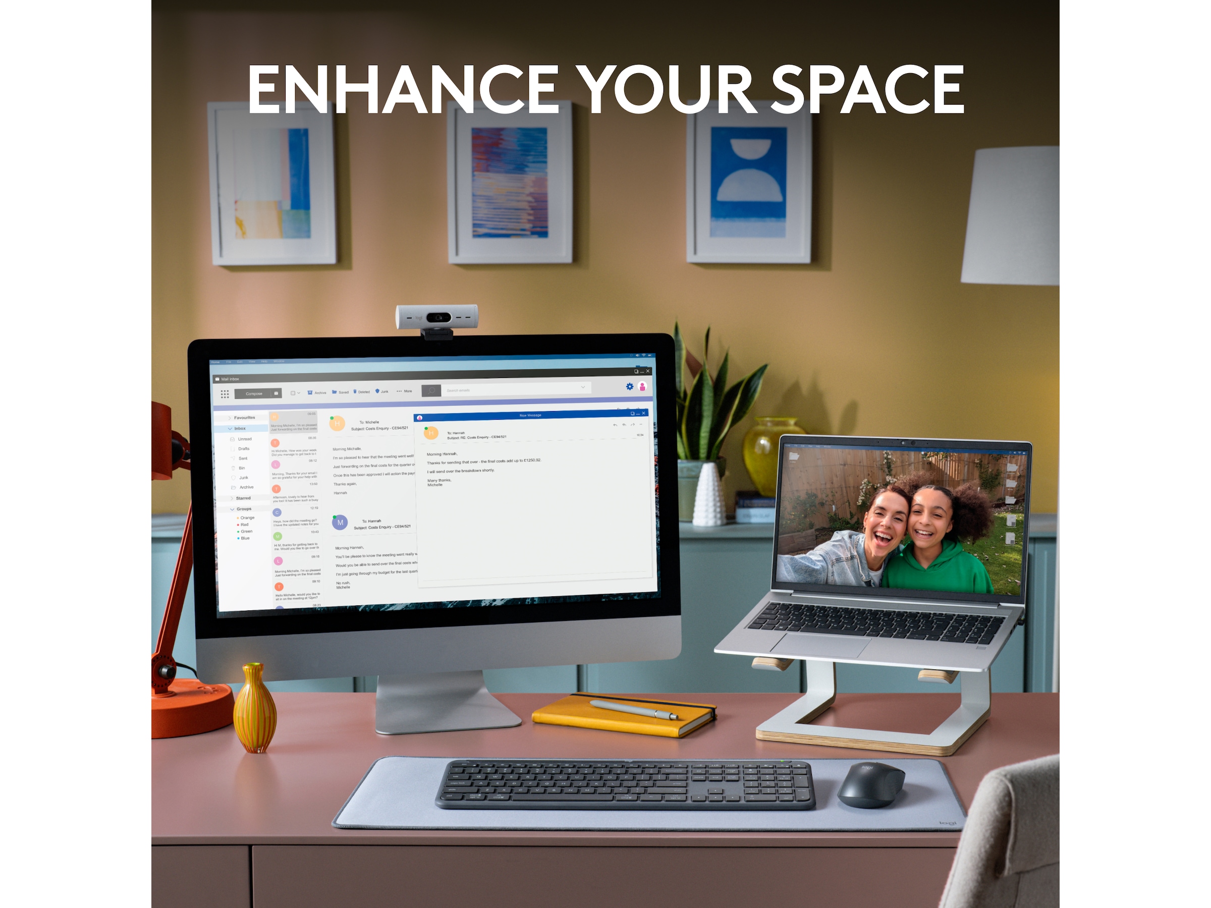 Logitech Signature Slim Combo MK950 (graphite) Mus & tangentbord -combo-paket