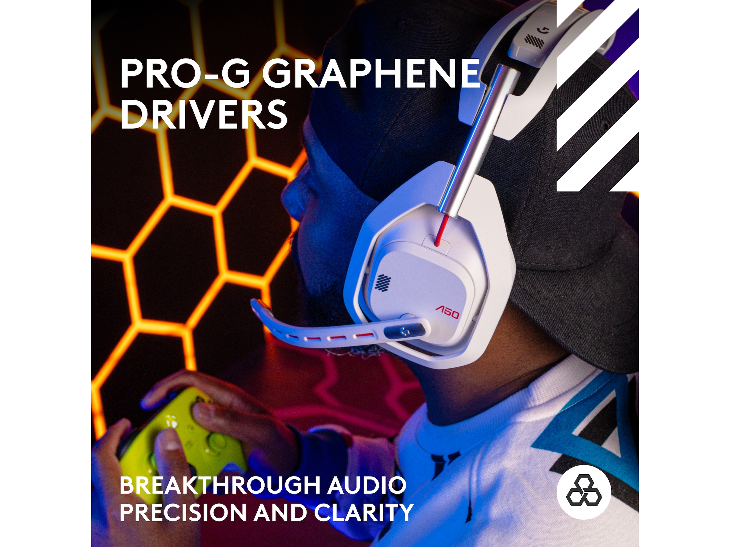 Logitech Astro A50 Lightspeed Trådlöst Gamingheadset (vit) Gamingheadset