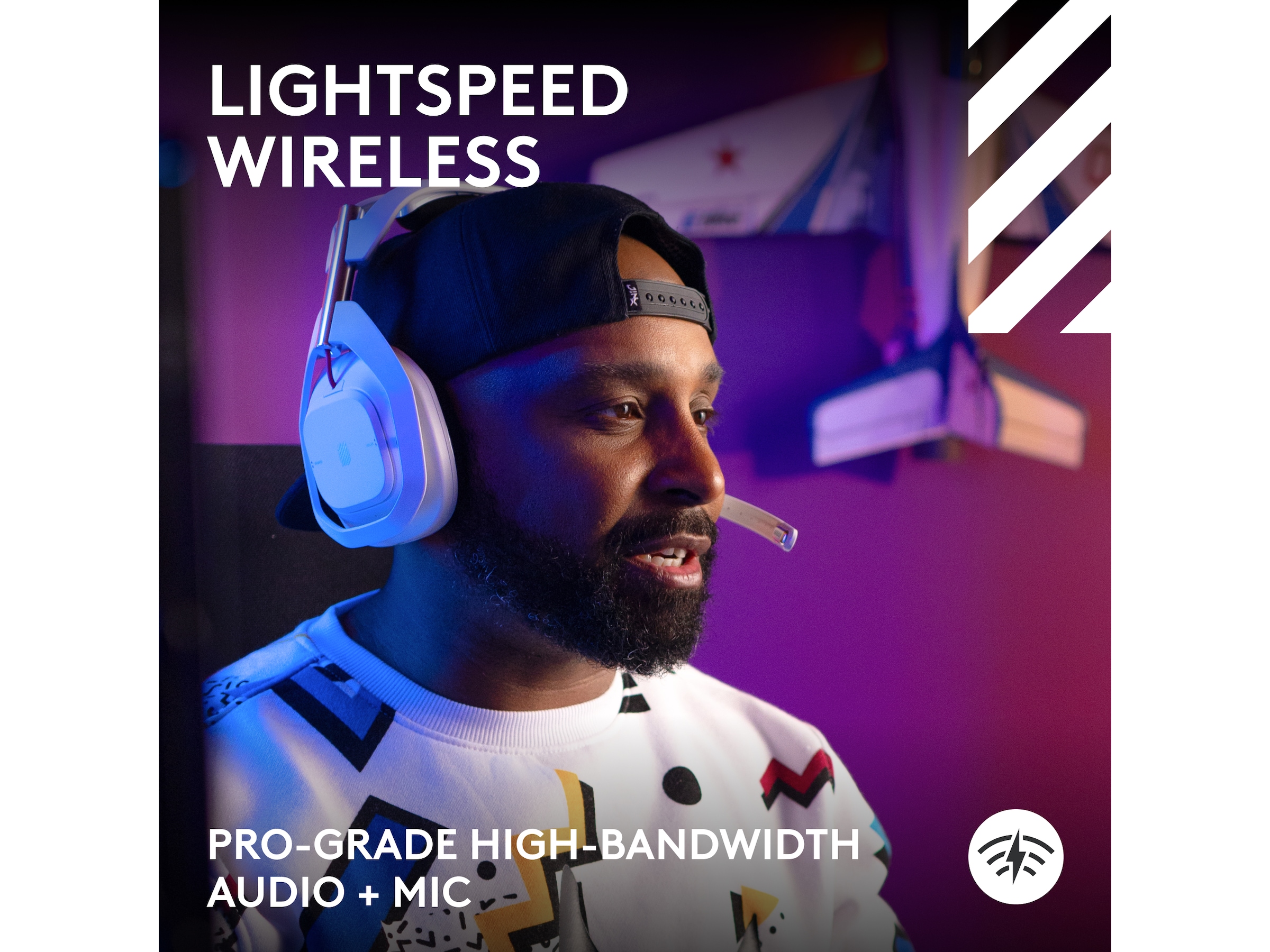 Logitech Astro A50 Lightspeed Trådlöst Gamingheadset (vit) Gamingheadset