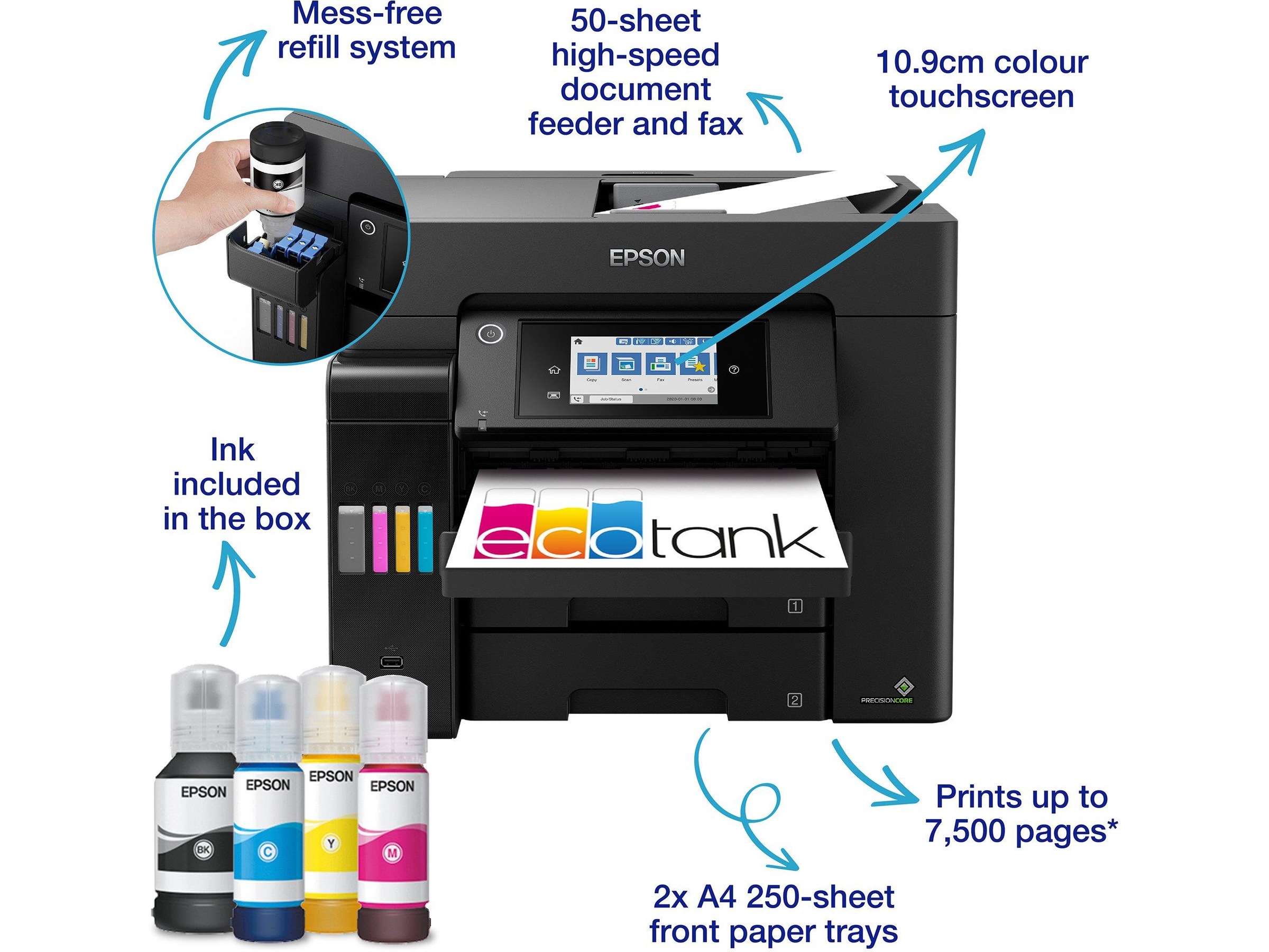 Epson EcoTank ET-5855 bläckstråleskrivare Skrivare