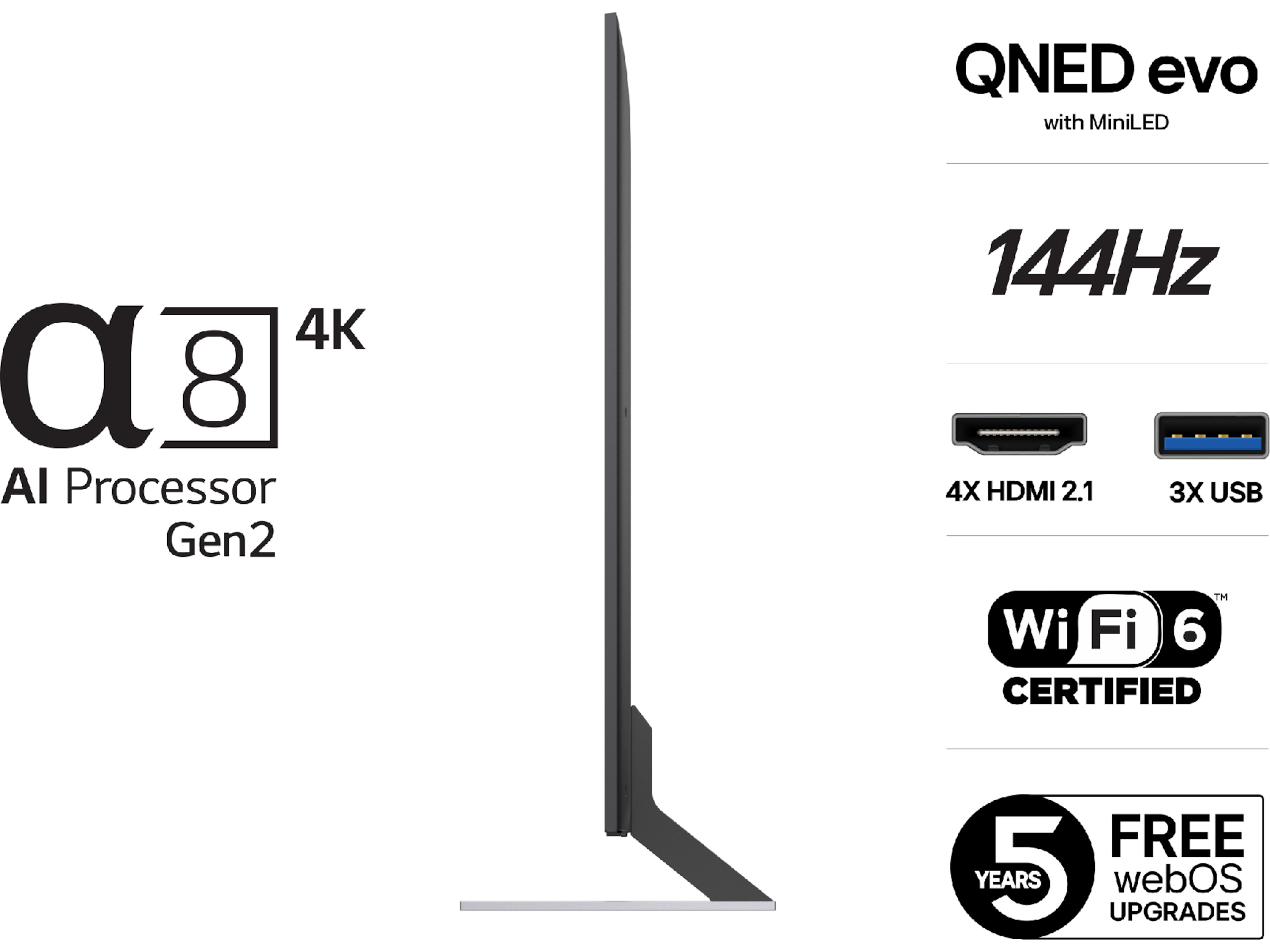 LG 65'' QNED85 evo AI MiniLED 4k Smart TV (2025) 60 - 69 tums TV