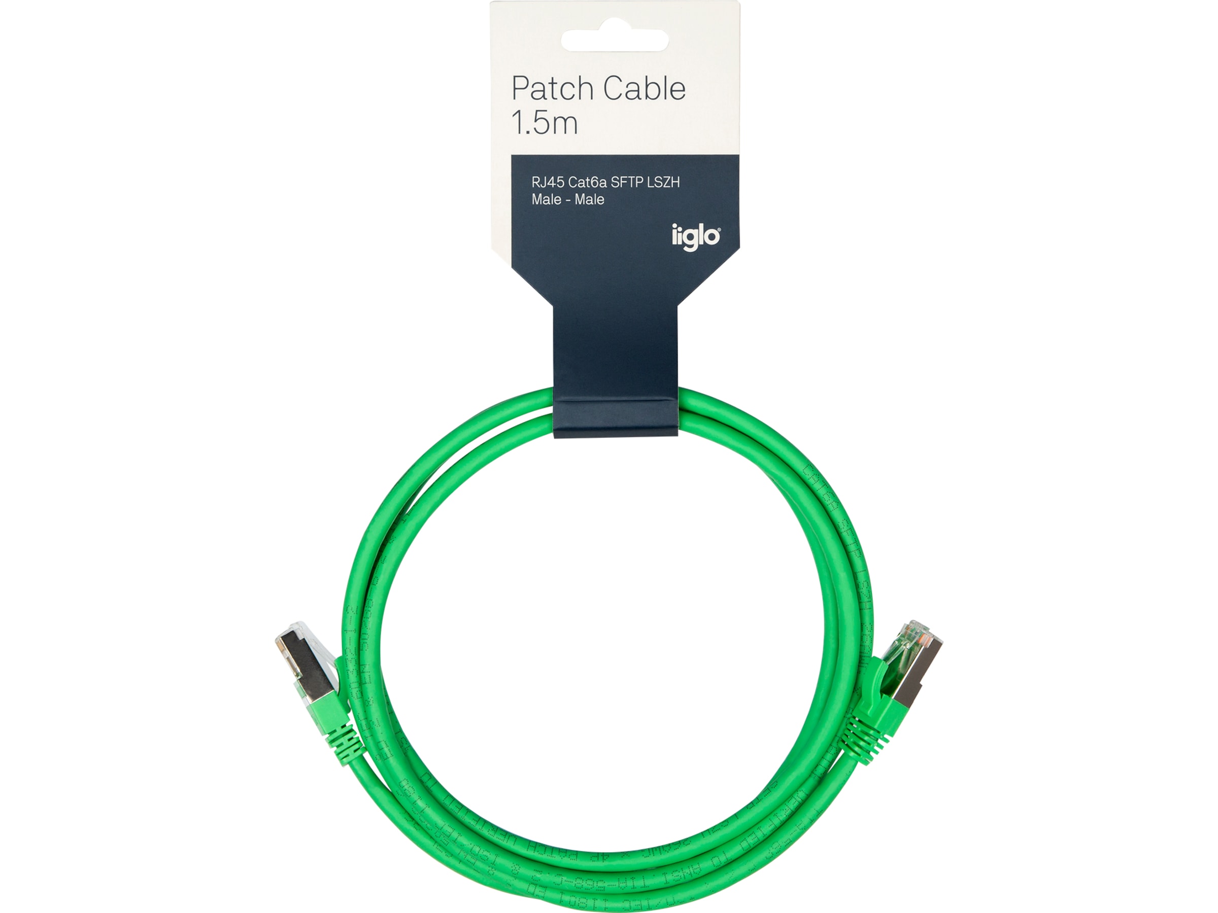 Nätverkskabel Cat6a grön 1,5m Nätverkskablar