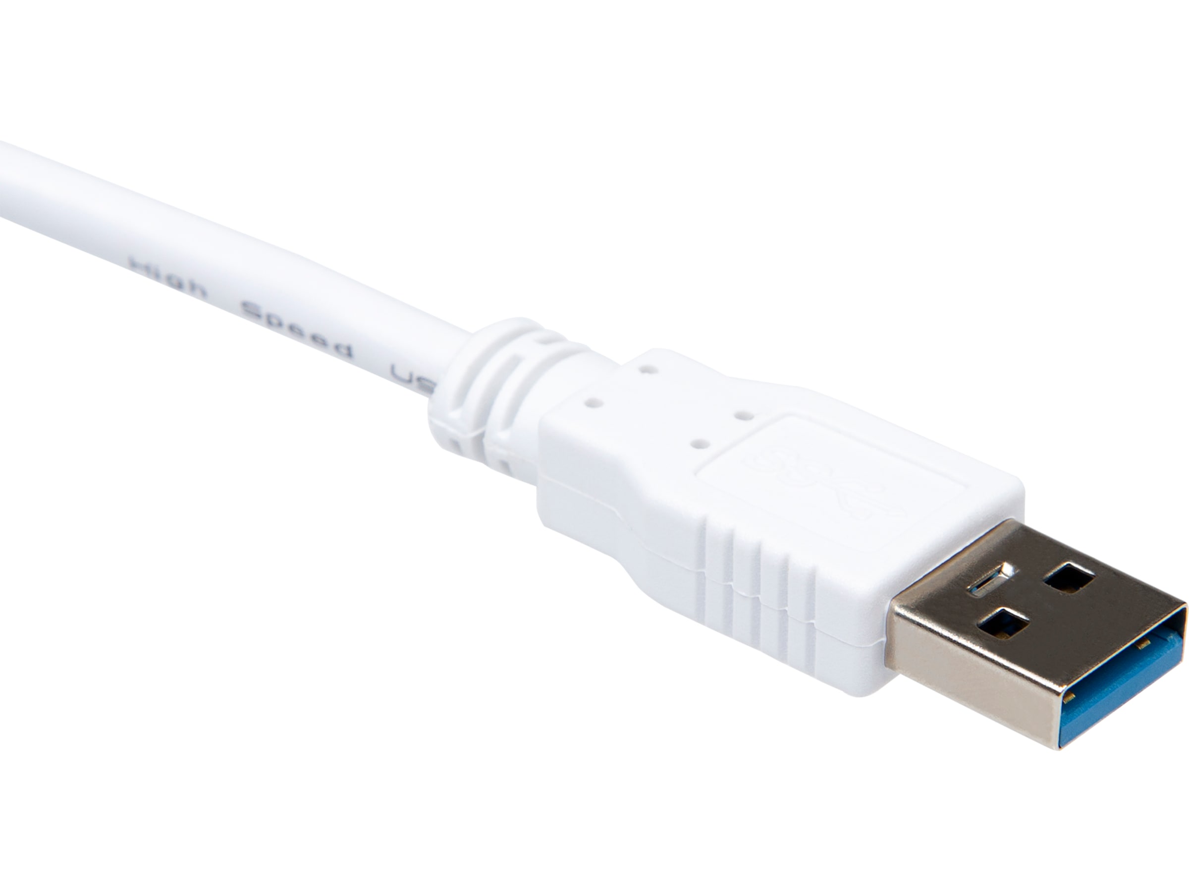 USB-A till USB-C kabel 2m (vit) USB-kablar