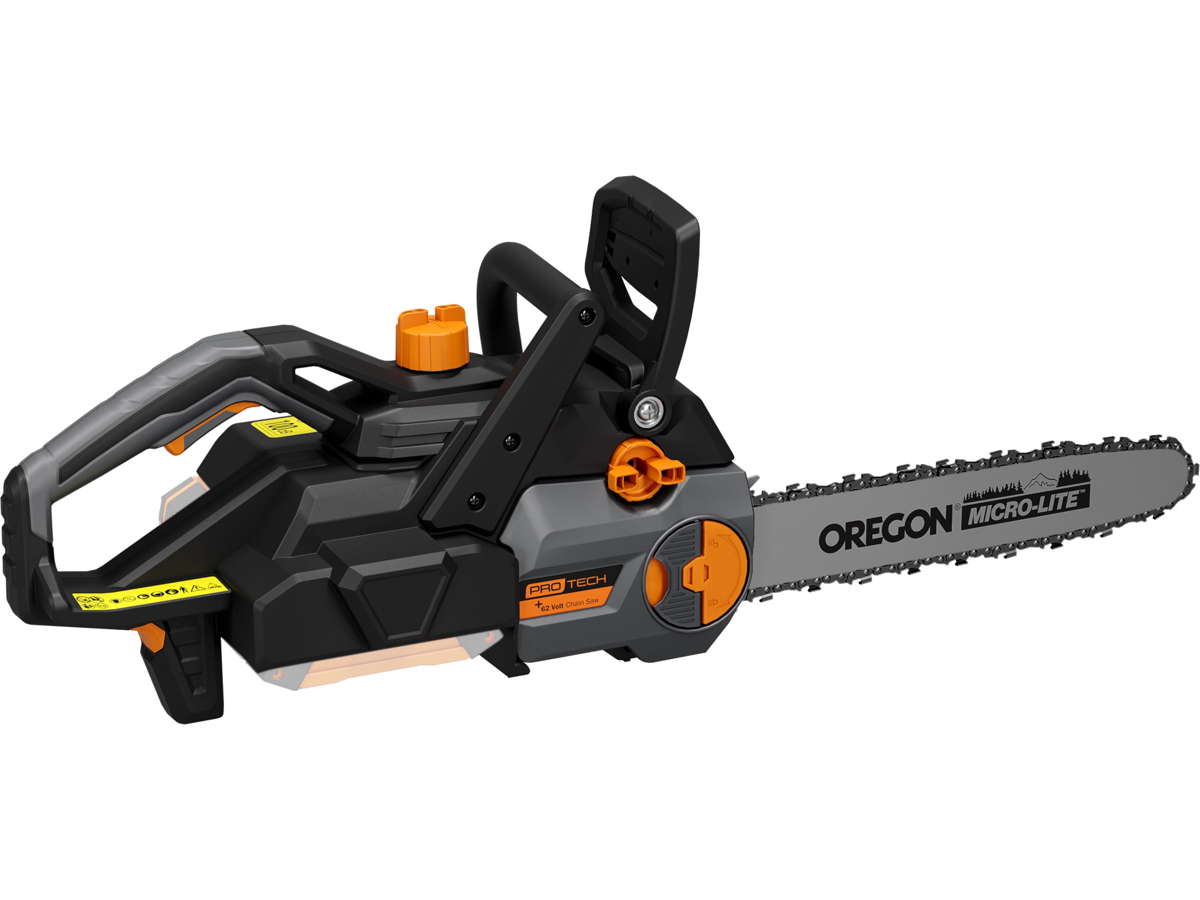 Protech +62 Volt borstfri motorsåg utan batteri Motorsågar