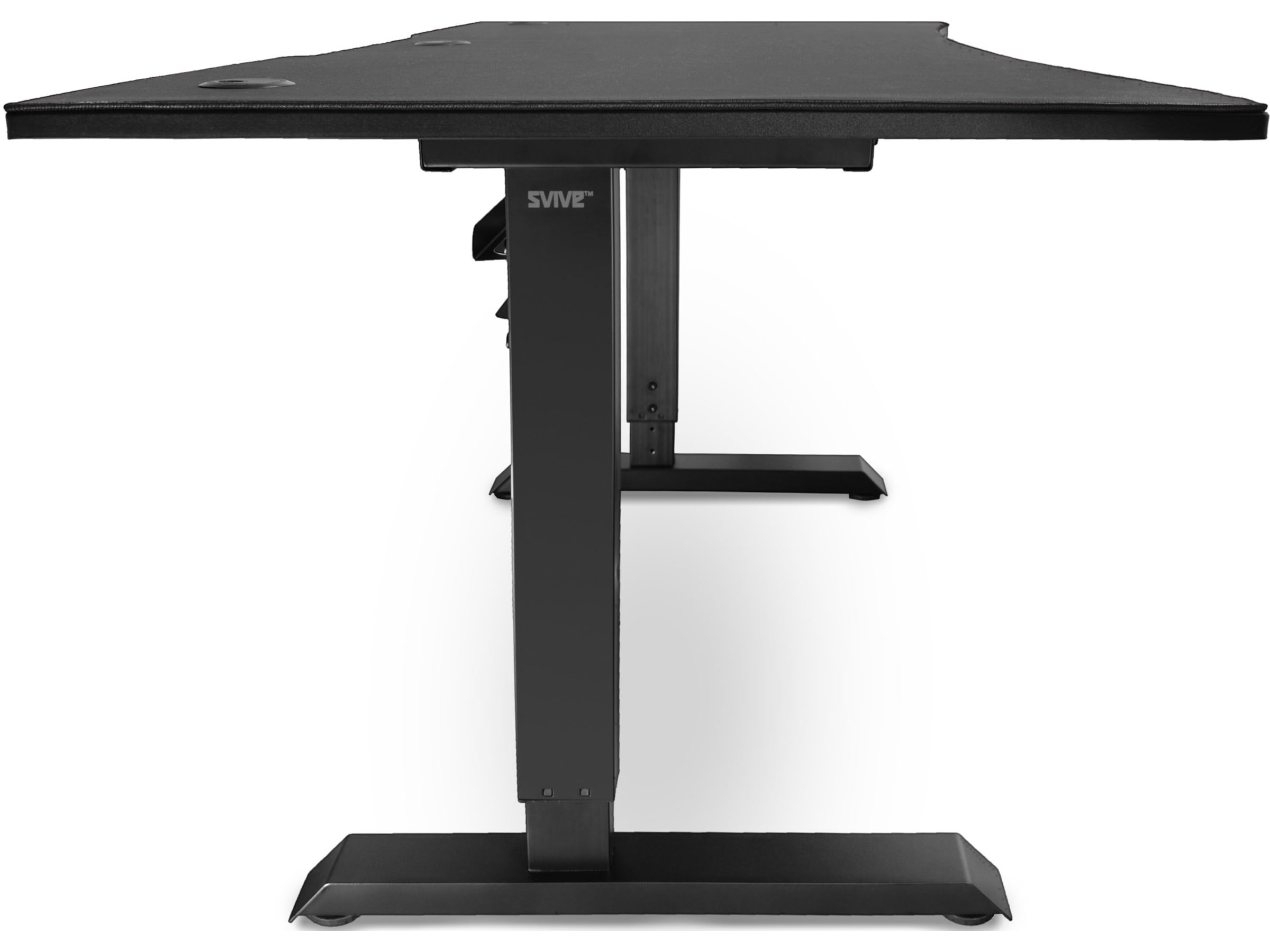 Svive Altair Gaming Desk matt svart med svarta sömmar Gaming desk