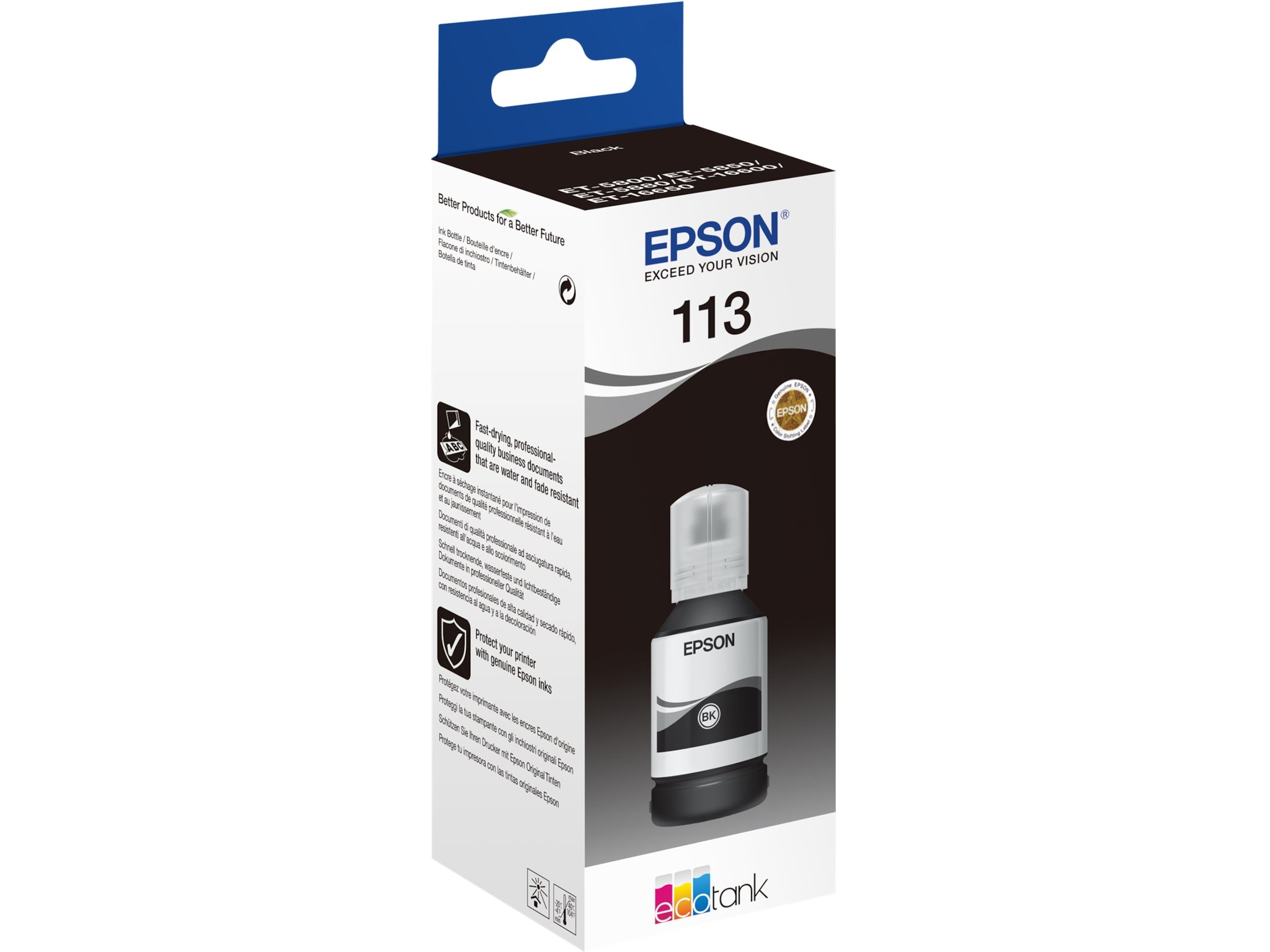 Epson Ink 113 Ecotank Svart Bläckpatron