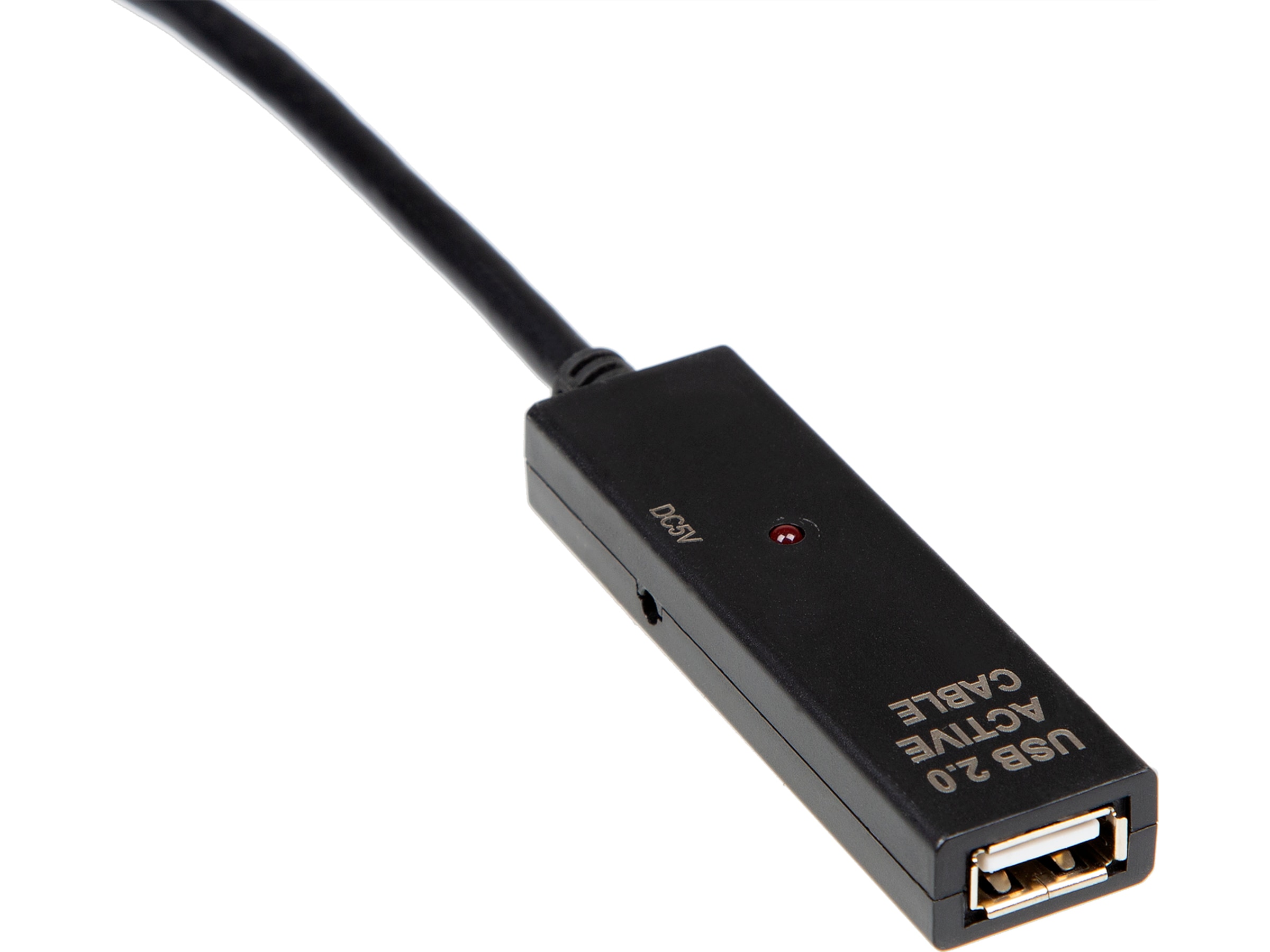 USB-A förlängningskabel 10m (svart) USB-kablar