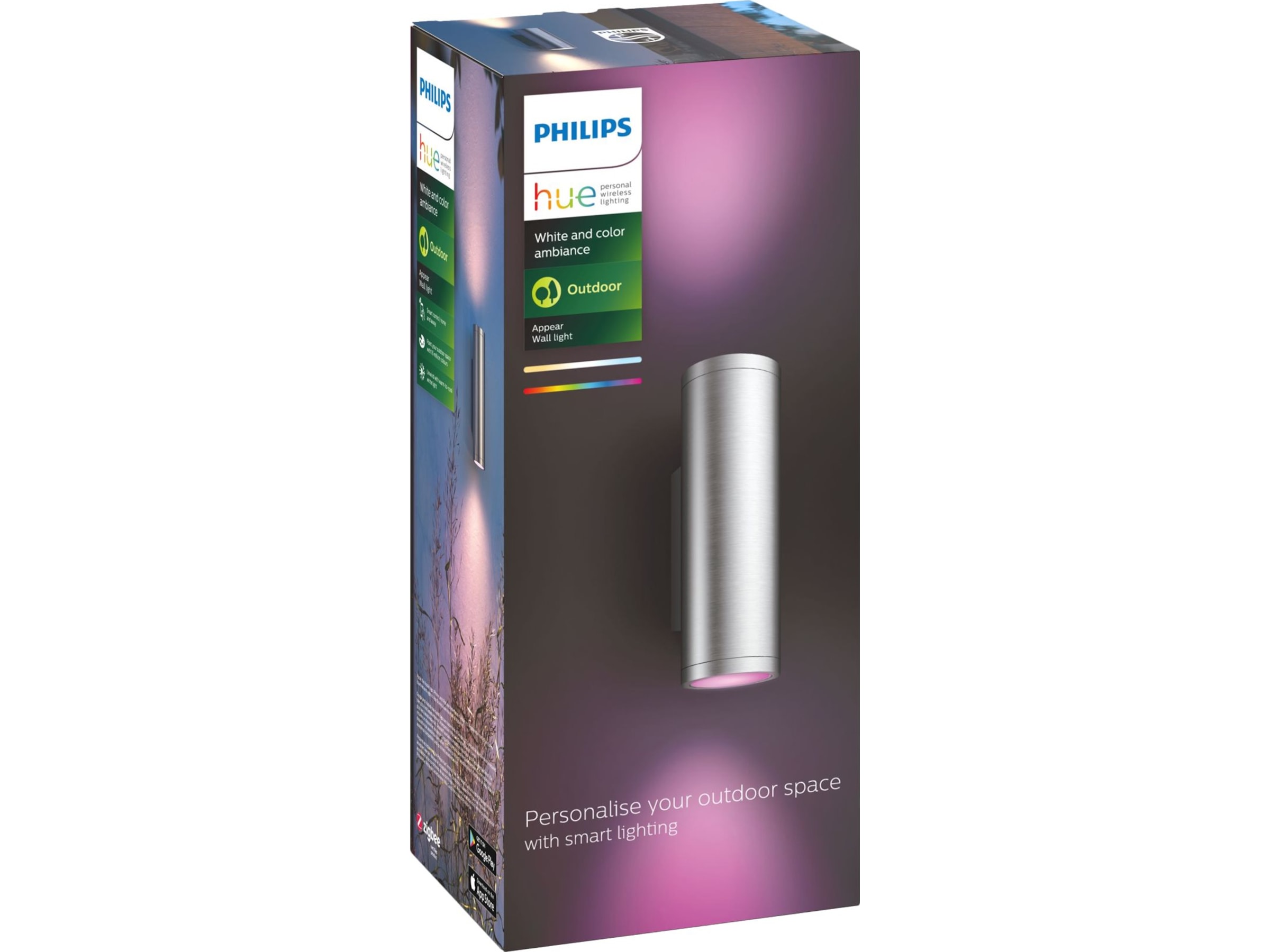 Philips Hue Appear vägglampa för utomhusbruk (inox) Vägglampa