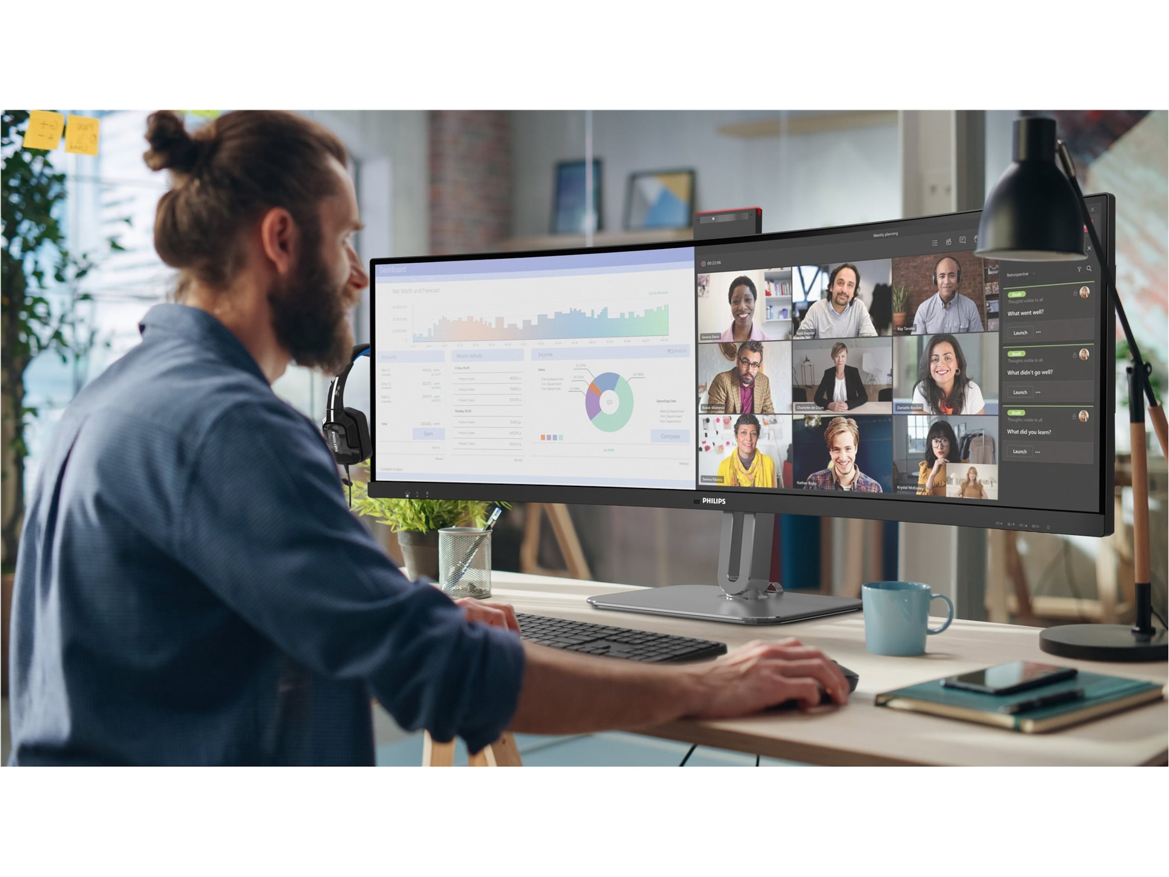 Philips 49" curved skärm 49B2U6900CH/00 Datorskärm