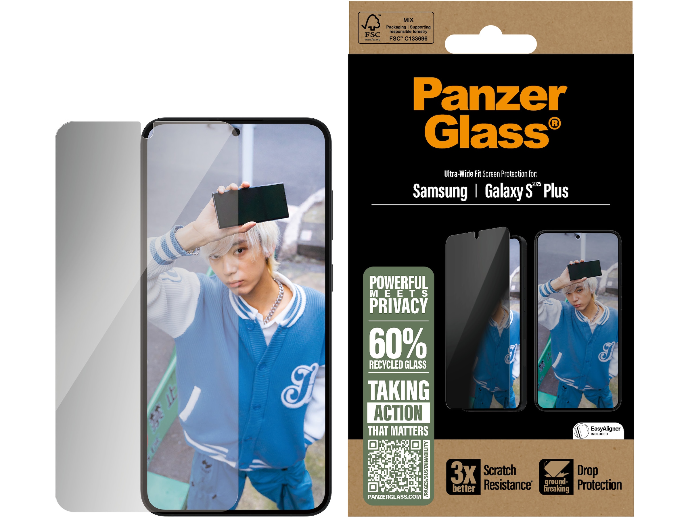 PanzerGlass Galaxy S25+ Privacy skärmskydd Skärmskydd