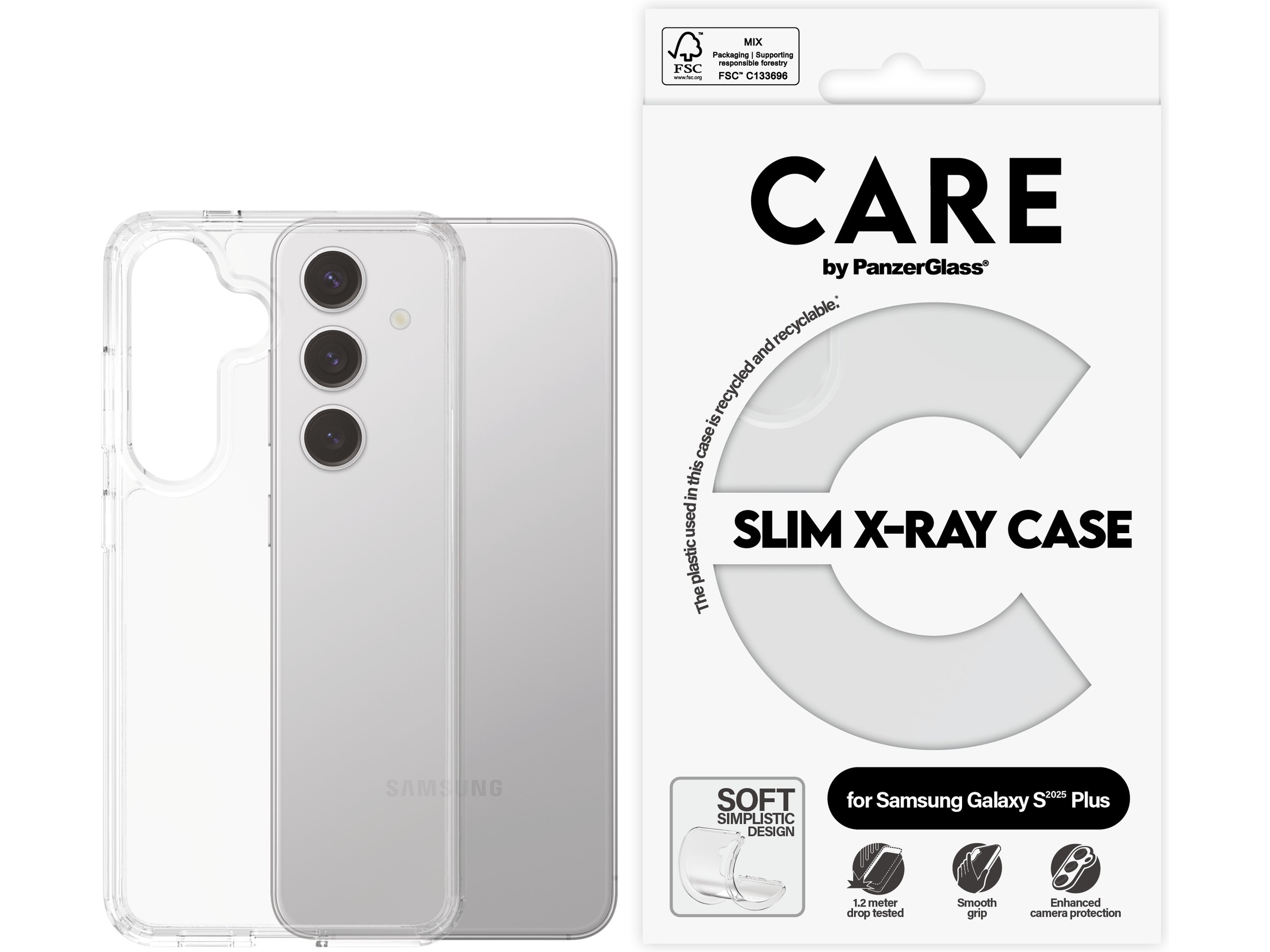 PanzerGlass CARE Galaxy S25+ Fashion silikonskal (transparent) Skydd