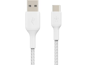 Belkin USB-A till USB-C kabel 1m (vit) USB-kablar