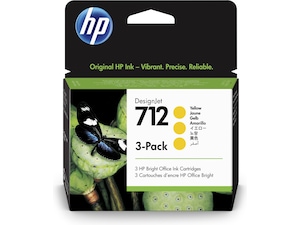 HP bläck 712 3-pack Gul Bläckpatron