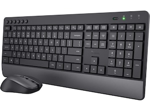 Trust TKM-450 trådlöst tangentbord och mus ECO (svart) Tangentbord