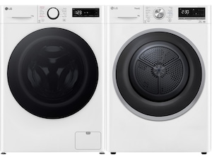 LG F4Y5LYP0W Tvättmaskin (vit) + Torktumlare Tvättmaskin