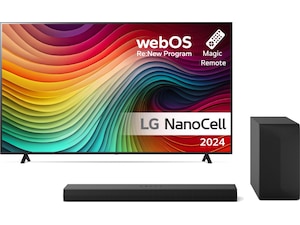 LG 43'' NANO 81 4K TV (2024) 43NANO81T6A + Soundbar 20 - 49 tums TV