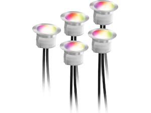 DELTACO Smart infälld spot för terrass RGB, 5-pk LED-lampor & glödlampor