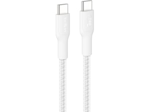 Belkin USB-C flätad kabel 2m (vit) USB-kablar
