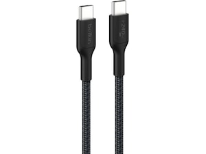 Belkin USB-C flätad kabel 2m (svart) USB-kablar