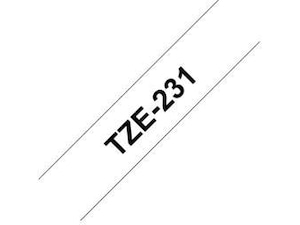 Brother Tape 12mm Svart/Vit Label-produkter