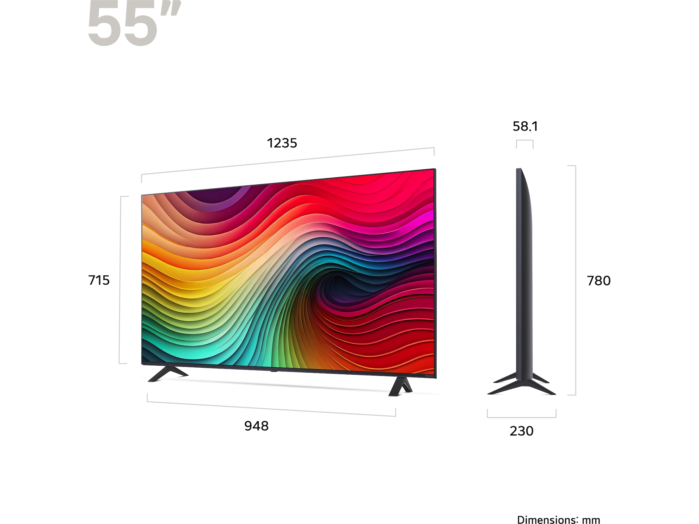 LG 55'' NANO 81 4K TV (2024) 55NANO81T6A 50 - 59 tums TV