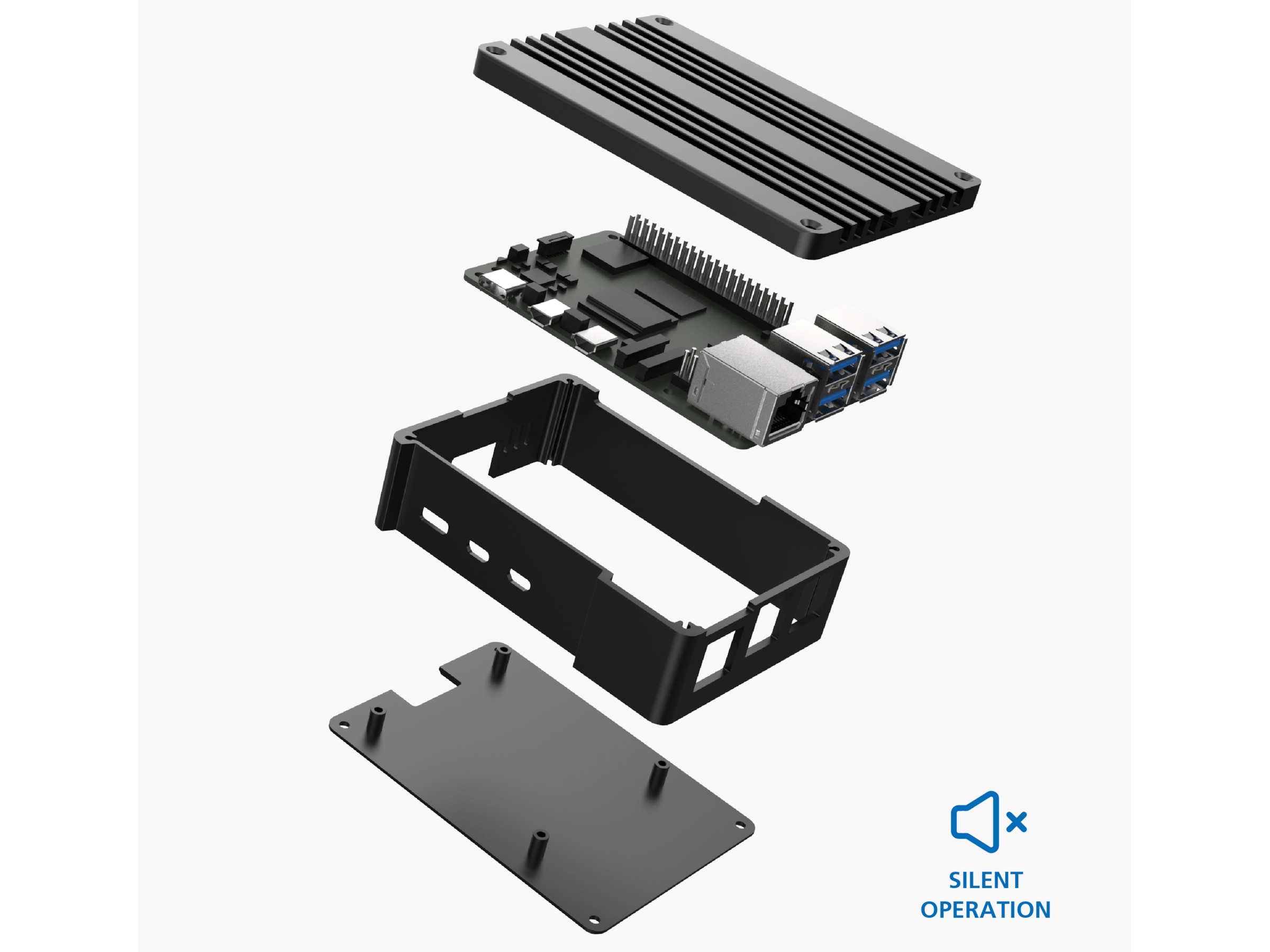Akasa Pi-5 Pro Aluminium Case Tillbehör