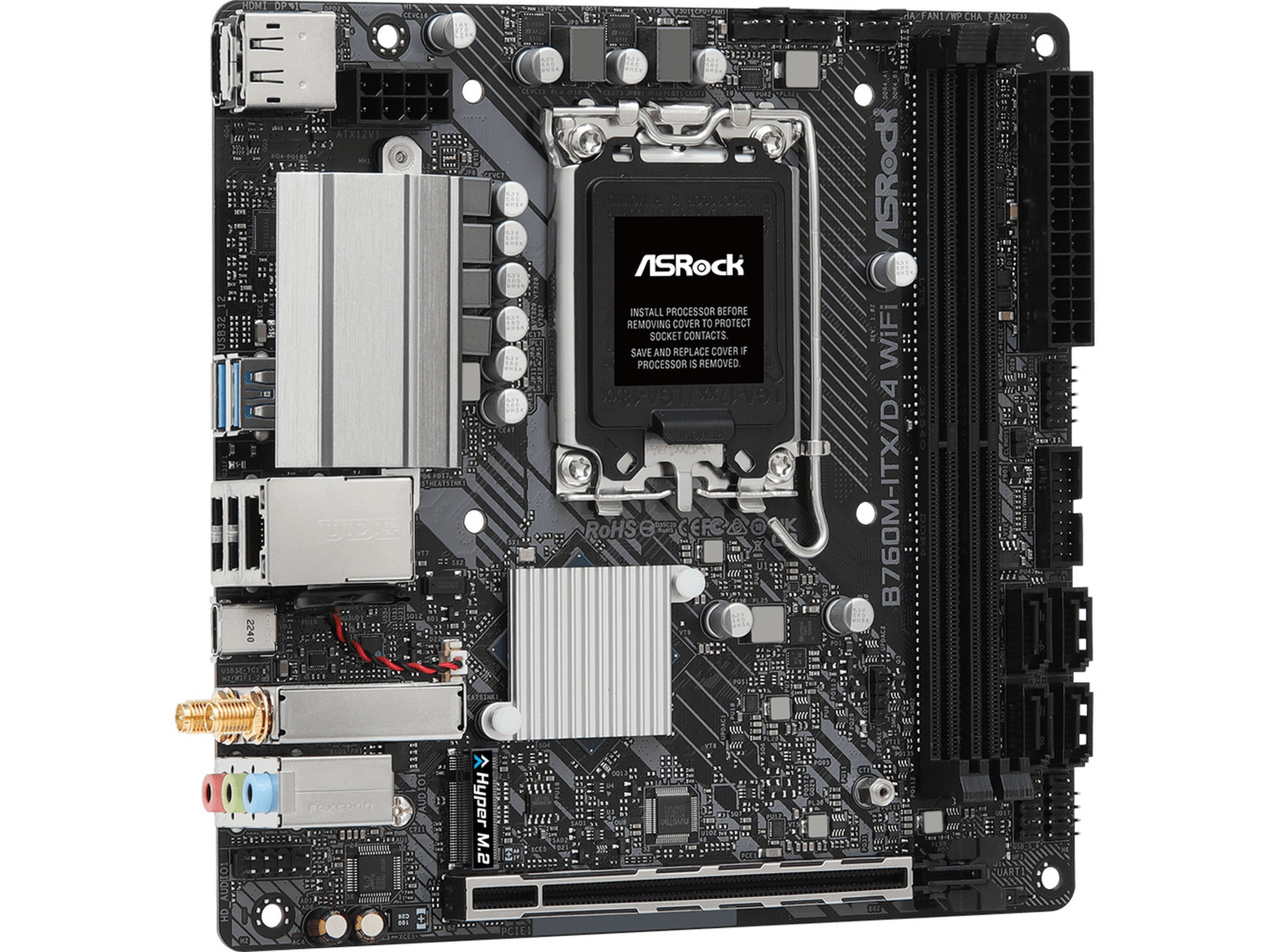 ASRock B760M-ITX/D4 WIFI Moderkort Intel Socket