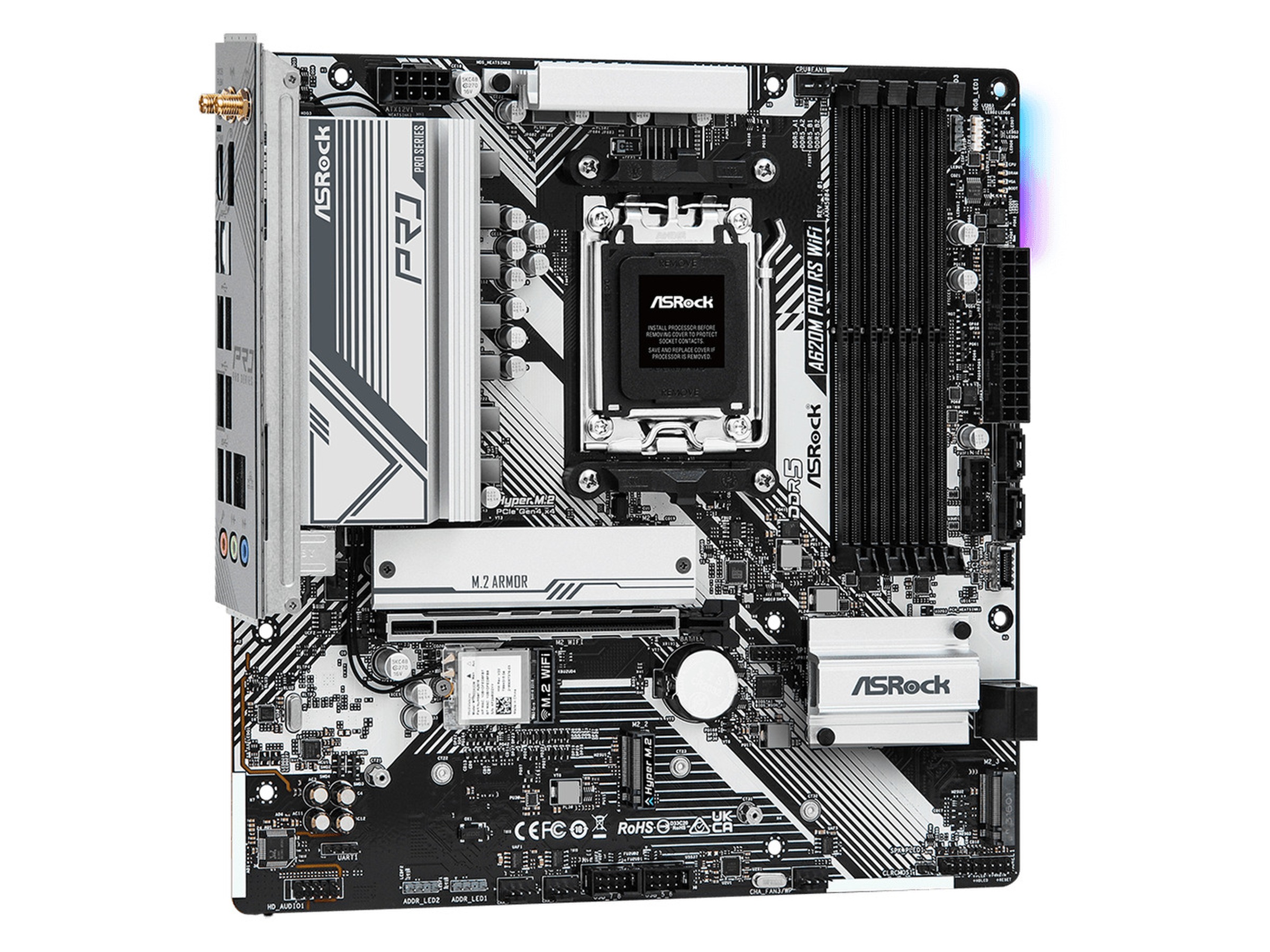 ASRock A620M PRO RS WIFI Moderkort AMD Socket