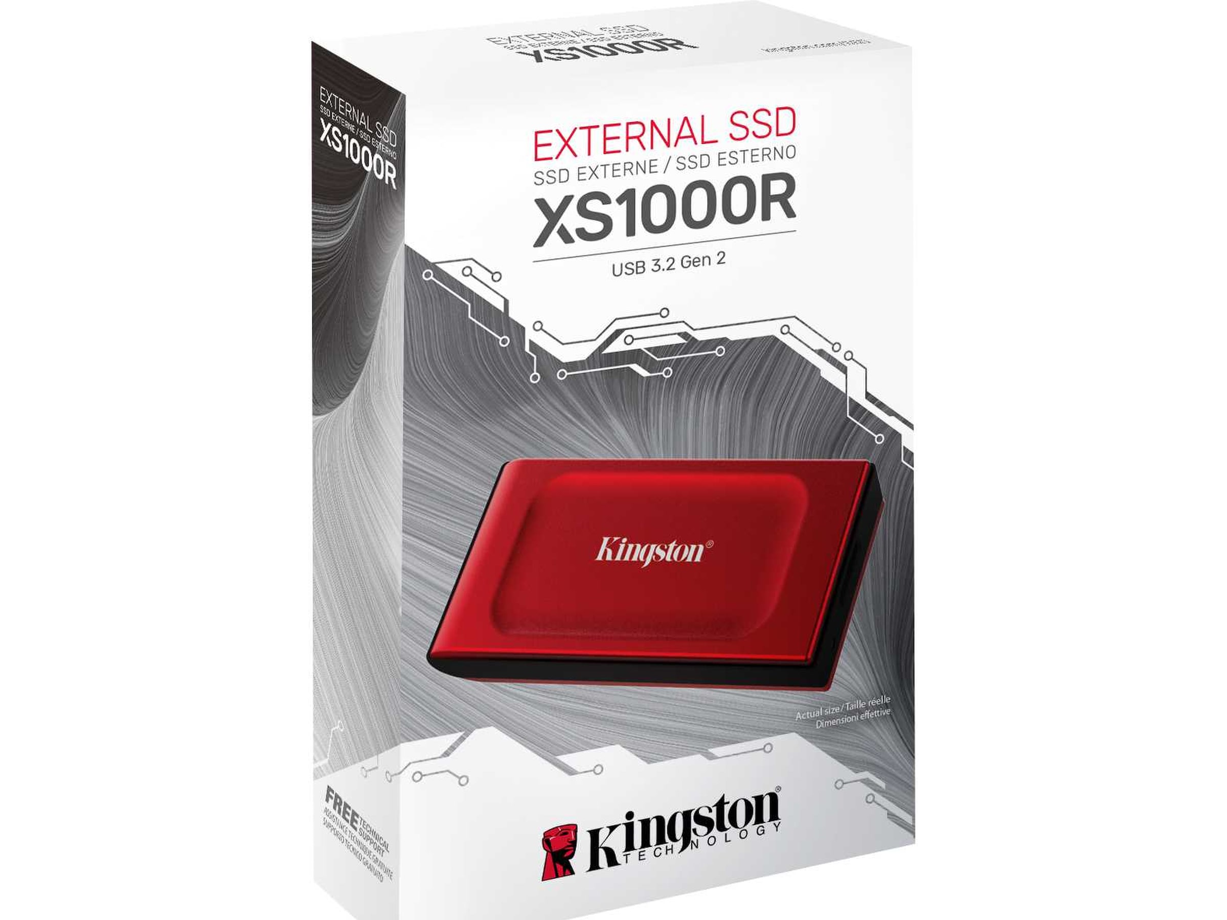 Kingston XS1000 SSD 1TB Röd SSD Extern