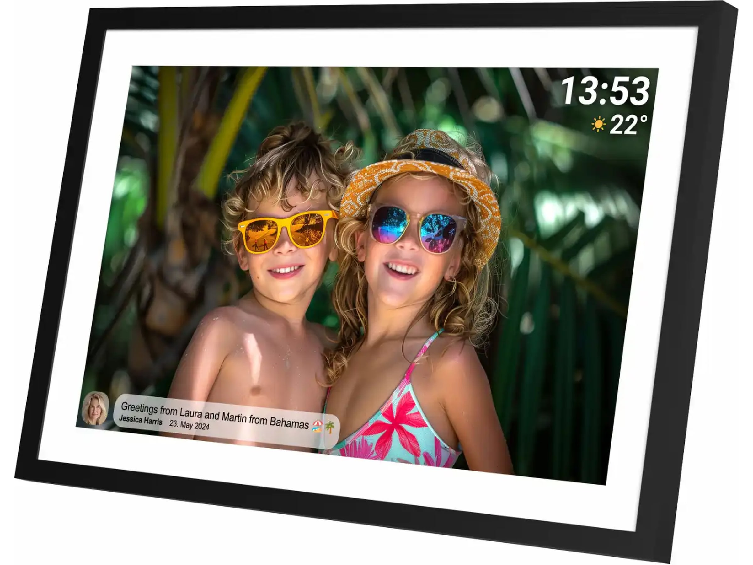 Denver PFF-1016 10,5" digital fotoram (svart/vit) Mediaspelare