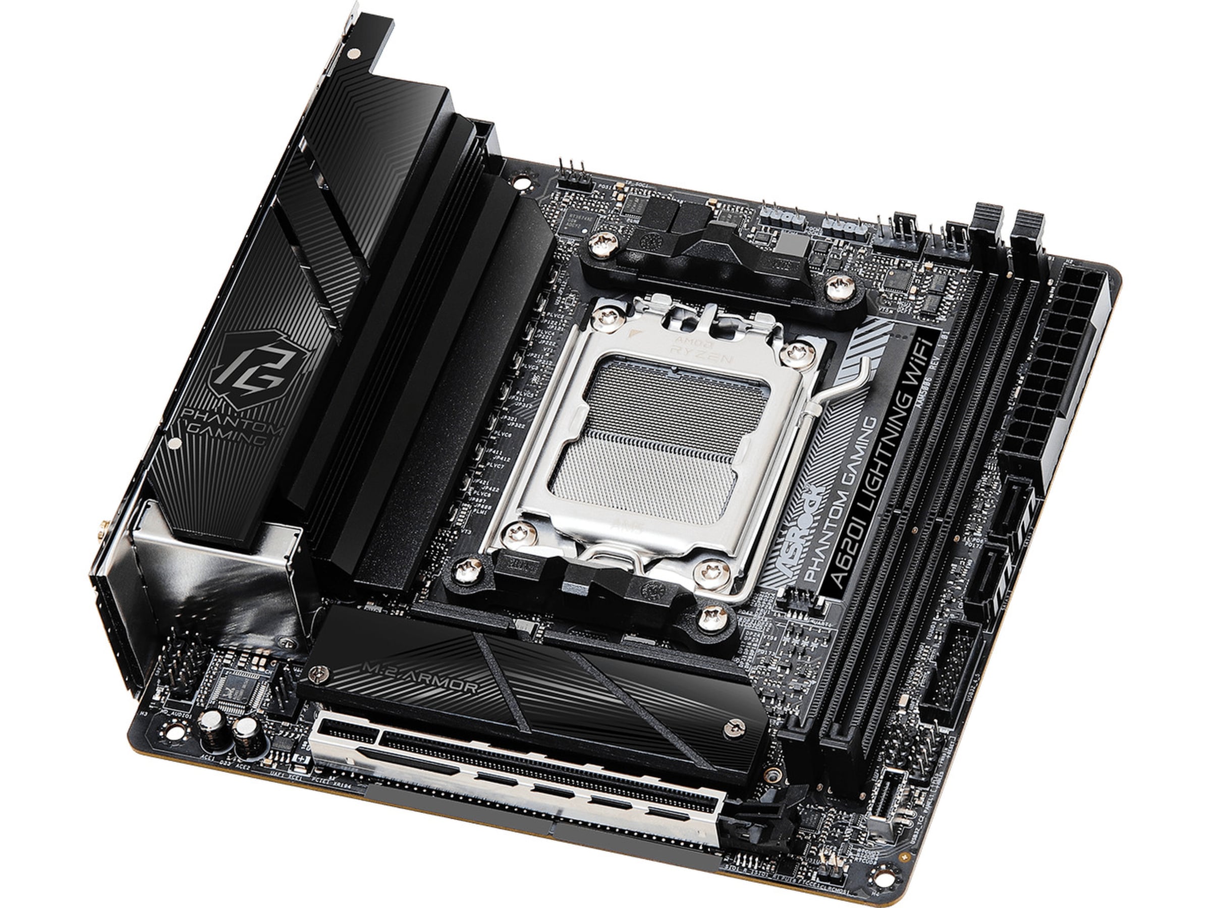 ASRock A620I Phantom Gaming Lightning WIFI Moderkort AMD Socket