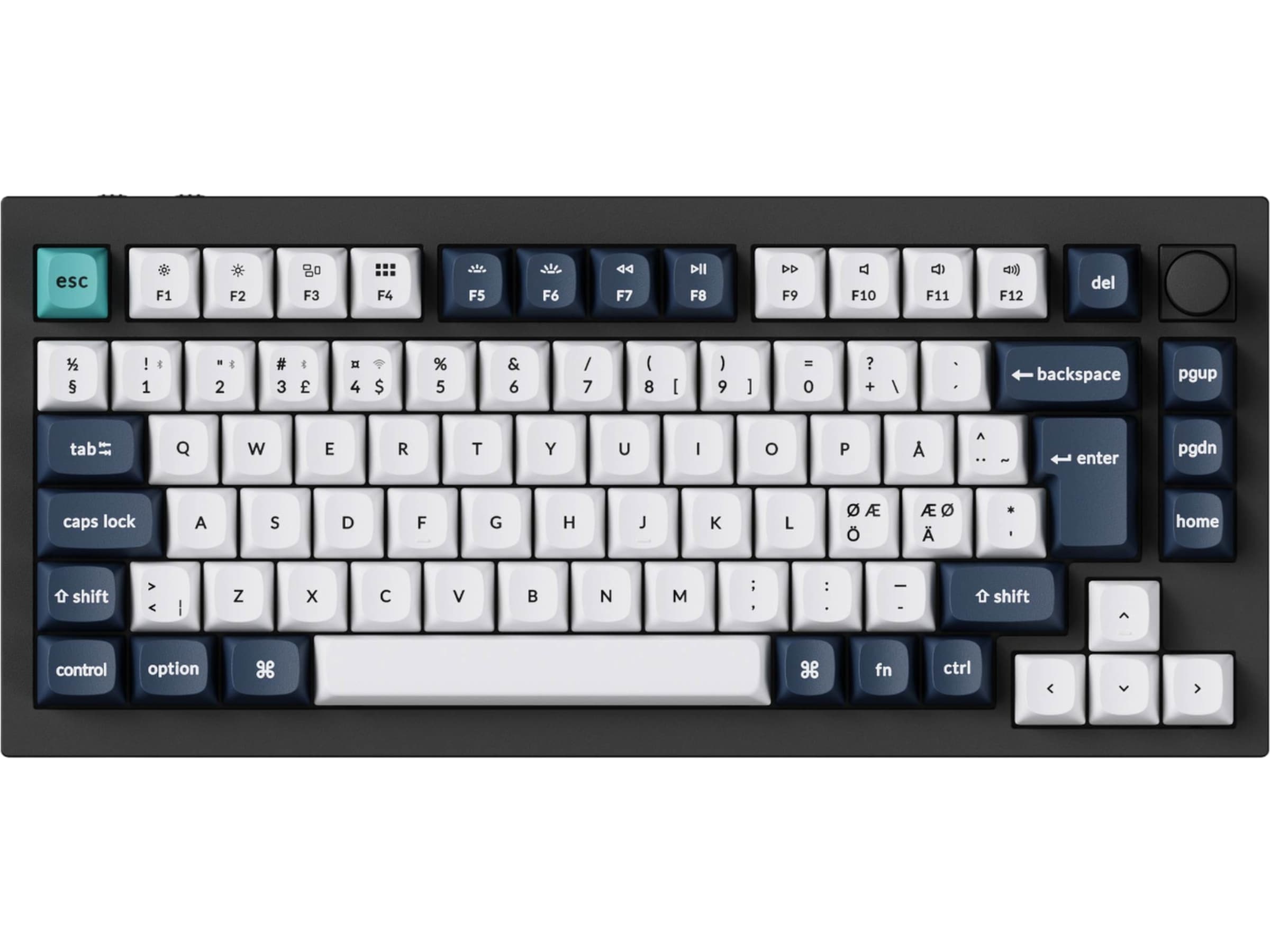 Keychron Q1 MAX 75% trådlös tangentbord Brown Switches Gamingtangentbord