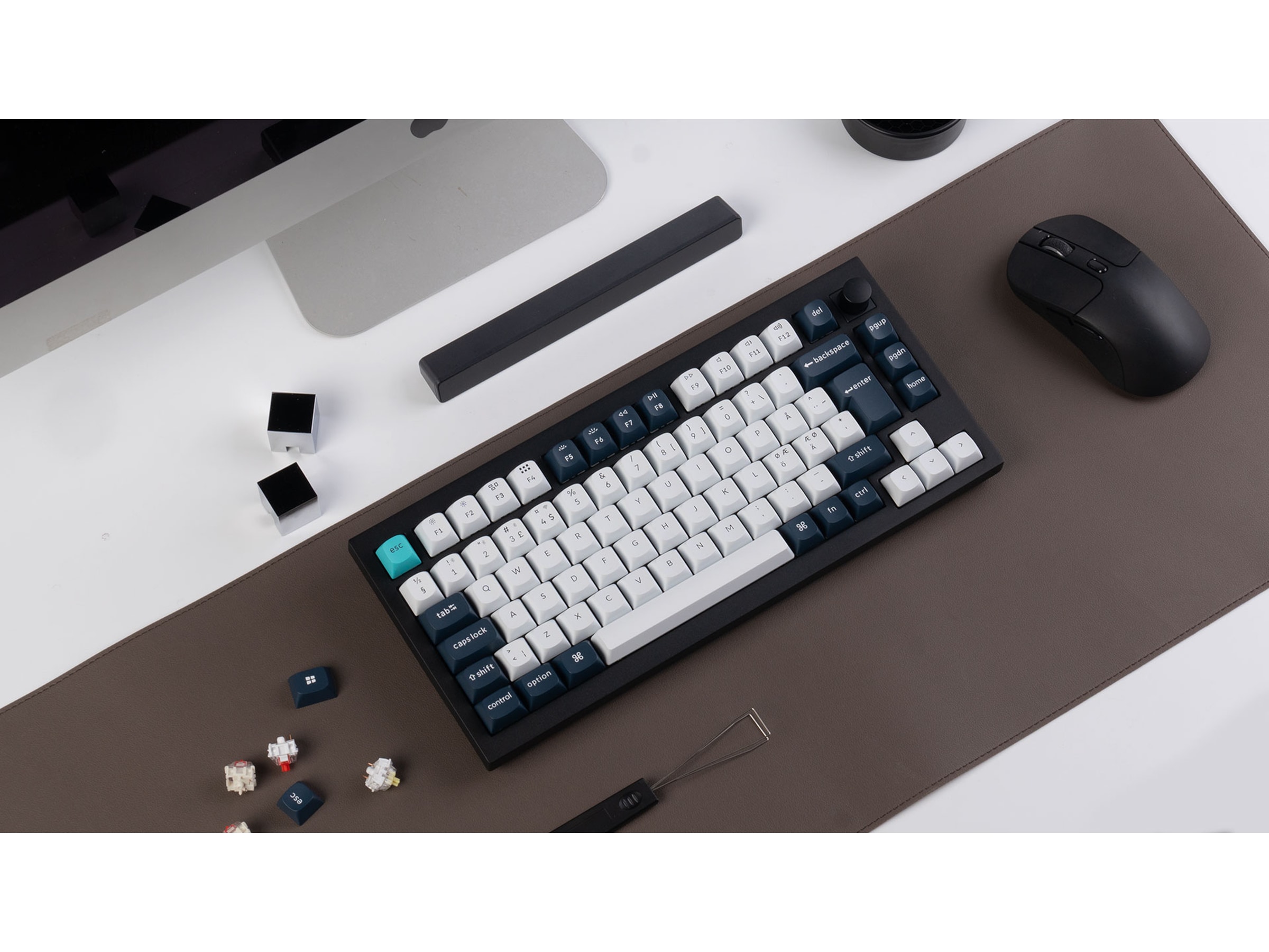 Keychron Q1 MAX 75% trådlös tangentbord Brown Switches Gamingtangentbord