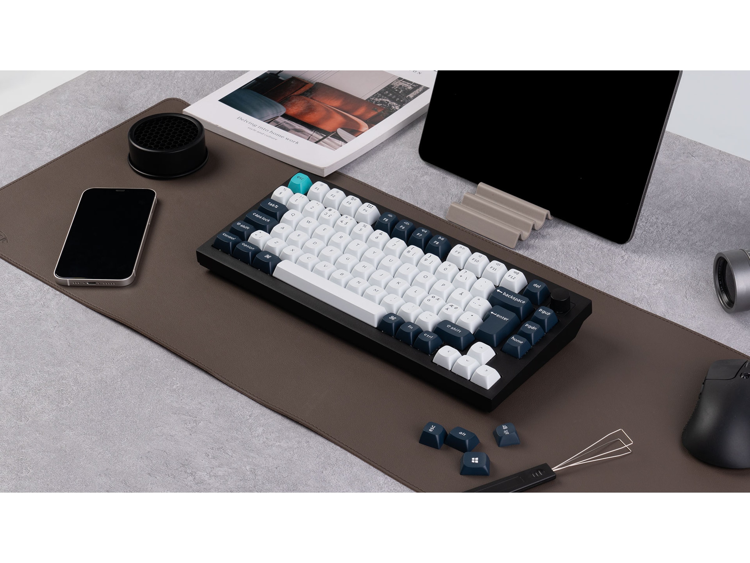 Keychron Q1 MAX 75% trådlös tangentbord Brown Switches Gamingtangentbord