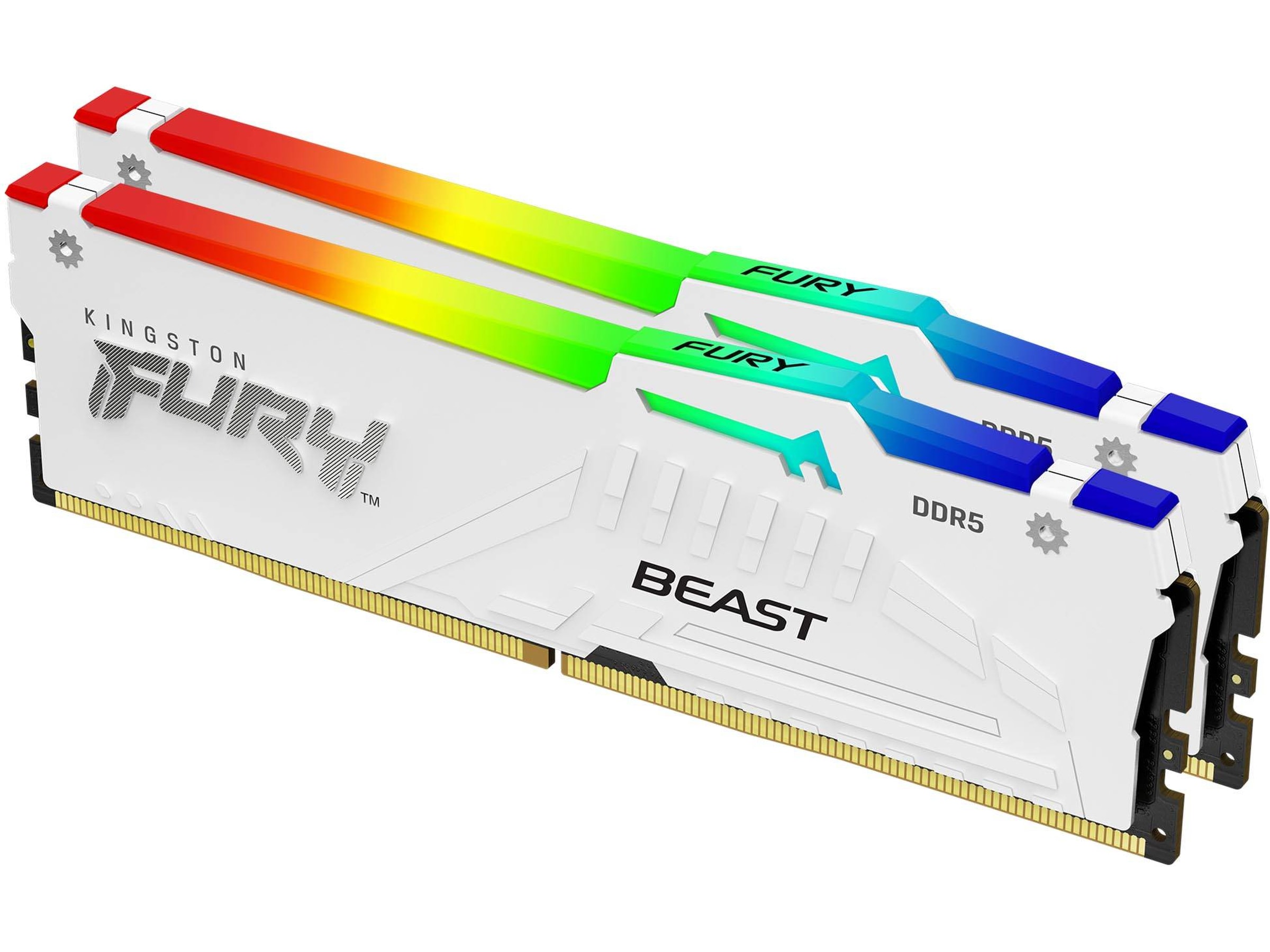 Kingston FURY Beast RGB DDR5 6000MHz 32GB (vit) Minne