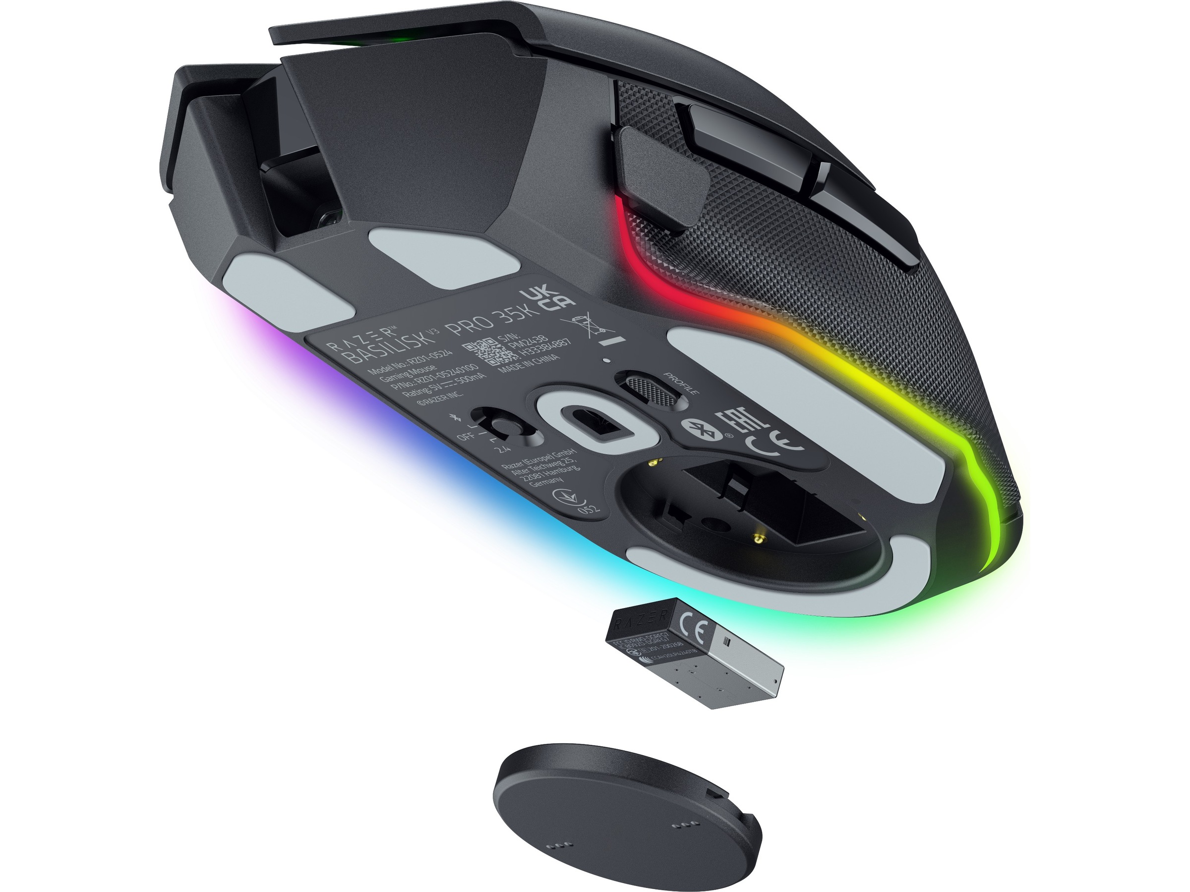 Razer Basilisk V3 PRO 35K trådlös ergonomisk gaming mus (svart) Gamingmus