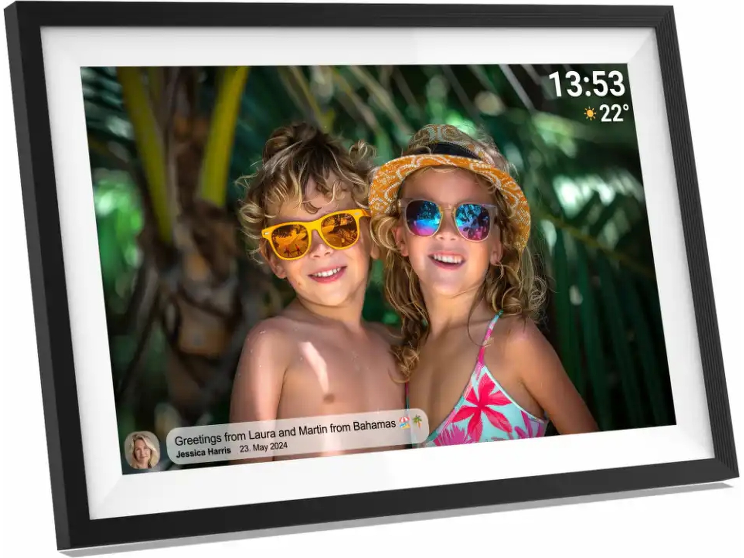 Denver PFF-1016 10,5" digital fotoram (svart/vit) Mediaspelare