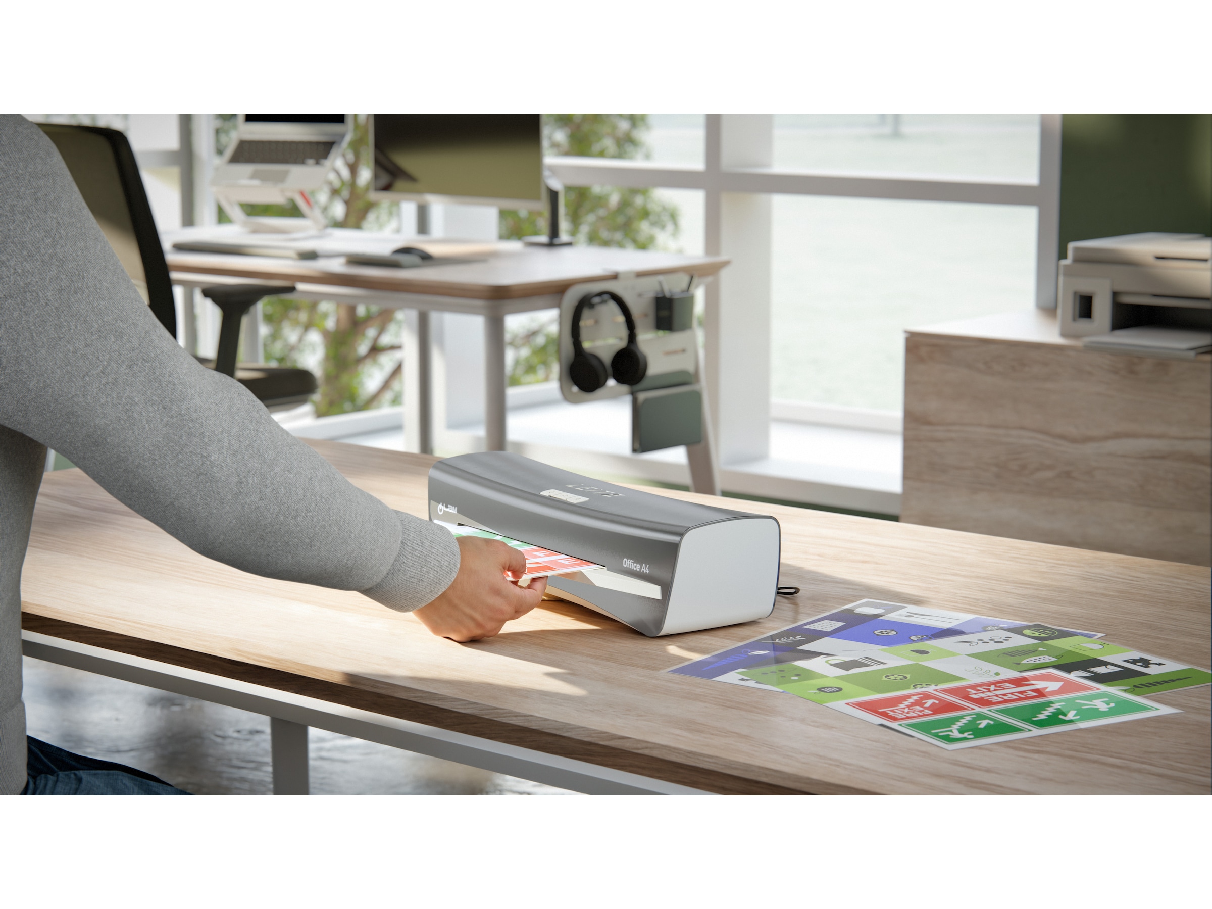 Leitz rengöringsark till lamineringsmaskin, paket med 5 ark Tillbehör för kontorsmaskiner