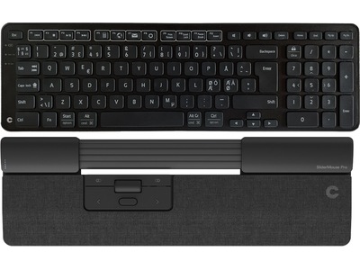 Contour SliderMouse Pro Slim mus och Balance trådlöst tangentbord (mörkgrå)