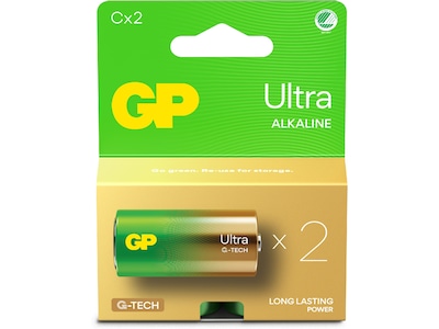 GP Ultra Alkaline C/LR14 batteri, 2-pk