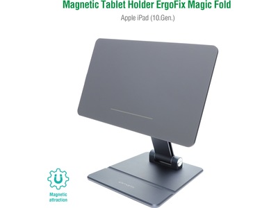 Magnetic Tablet Holder ErgoFix Magic Fold for Apple iPad (10.Ge -B-Grade