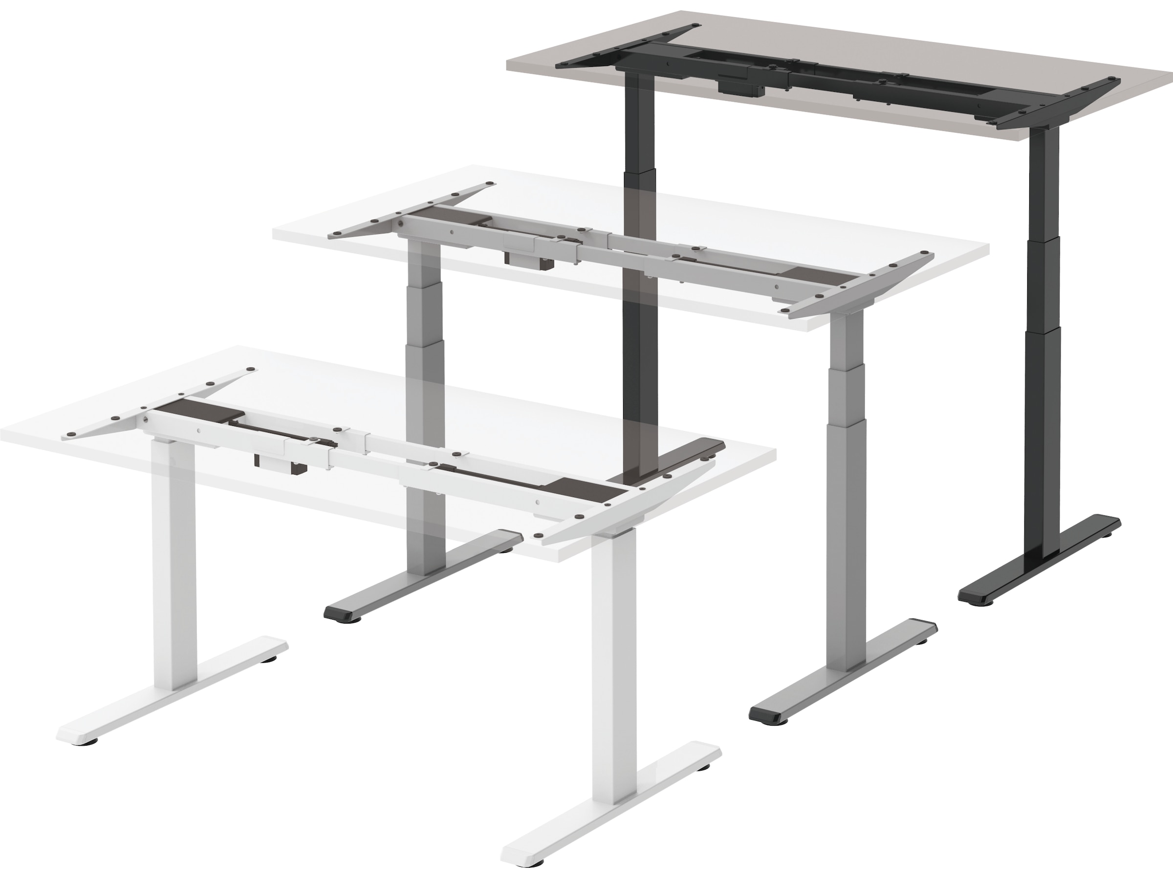 Elektrisk ram med minnesfunktion (svart) Chassi / bordsben