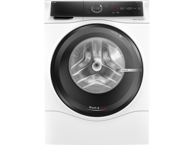 Bosch Serie 8 WNC254A0SN Tvätta/torka (vit) Kombinerad tvättmaskin och torktumlare