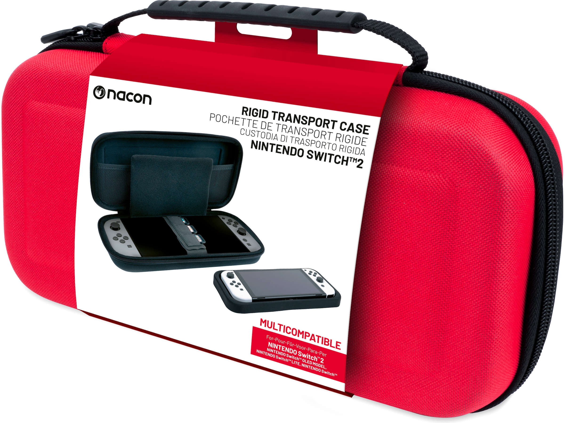 Nacon Transport Case for Nintendo Switch 2 (röd) Tillbehör