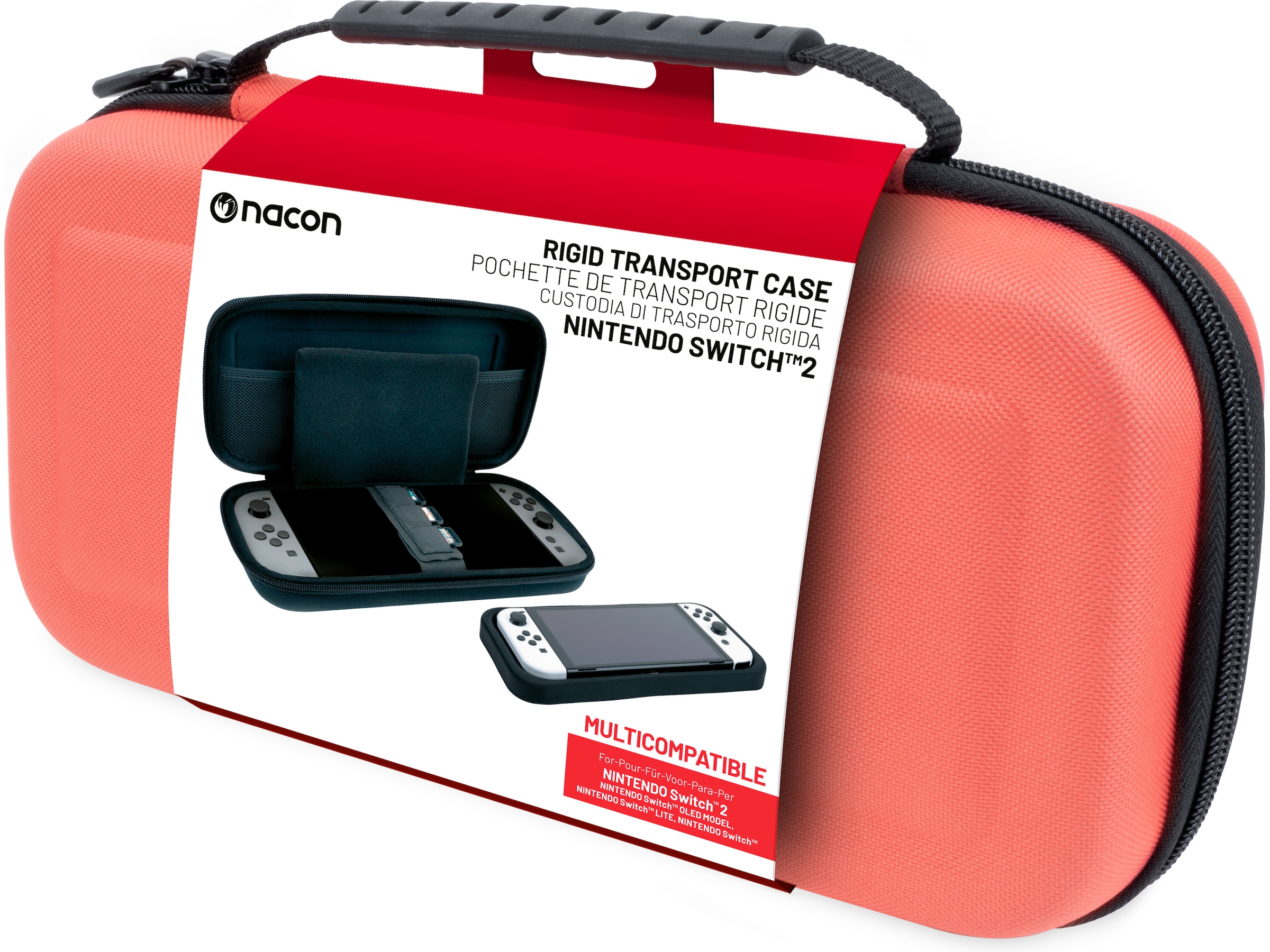Nacon Transport Case for Nintendo Switch 2 (ljusröd) Tillbehör