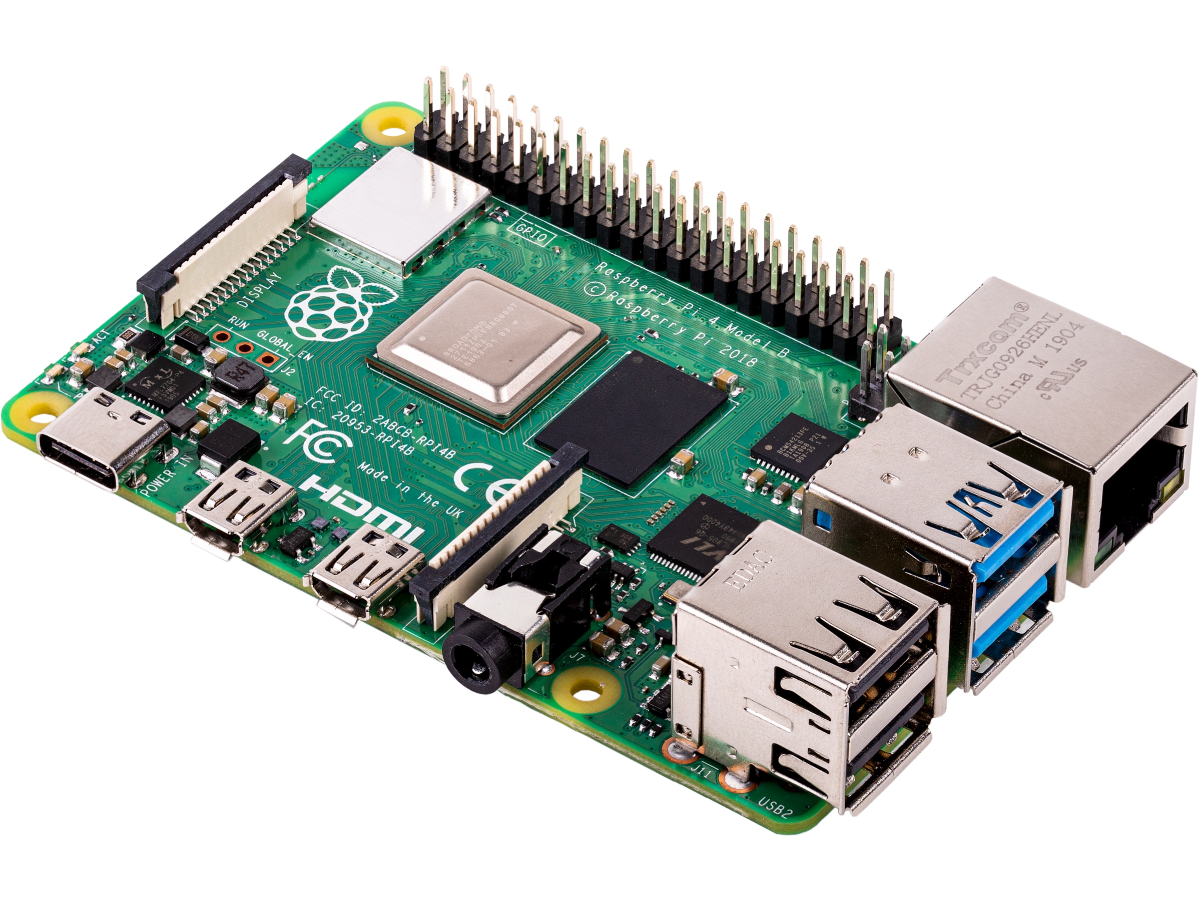 Raspberry Pi 4 Model B, 4GB RAM Integrerad CPU