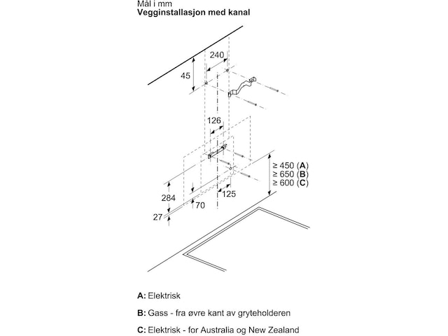Siemens iQ300 LC87KFN60 Ventilator (svart) Väggmonterad köksfläkt