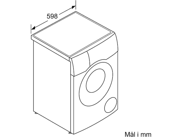 Bosch Serie 8 WNC254A0SN Tvätta/torka (vit) Kombinerad tvättmaskin och torktumlare