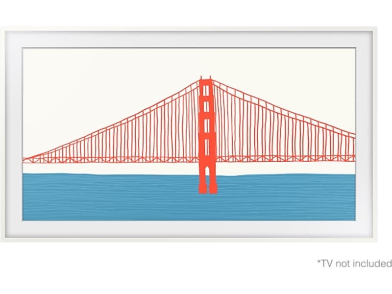 Samsung 50" ram till The Frame (2021-2025, vit) TV-ram & tillbehör