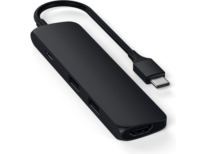 Satechi Slim MultiPort 4K Docking (svart) Dockningsstation och USB-hub